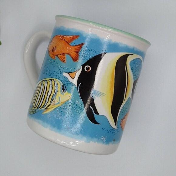 Vintage Cape Shore Sea Life Coffee Mug 12oz – Blue Ocean Fish Graphic - Picture 3 of 9